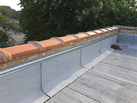 roof deck parapet wall covering